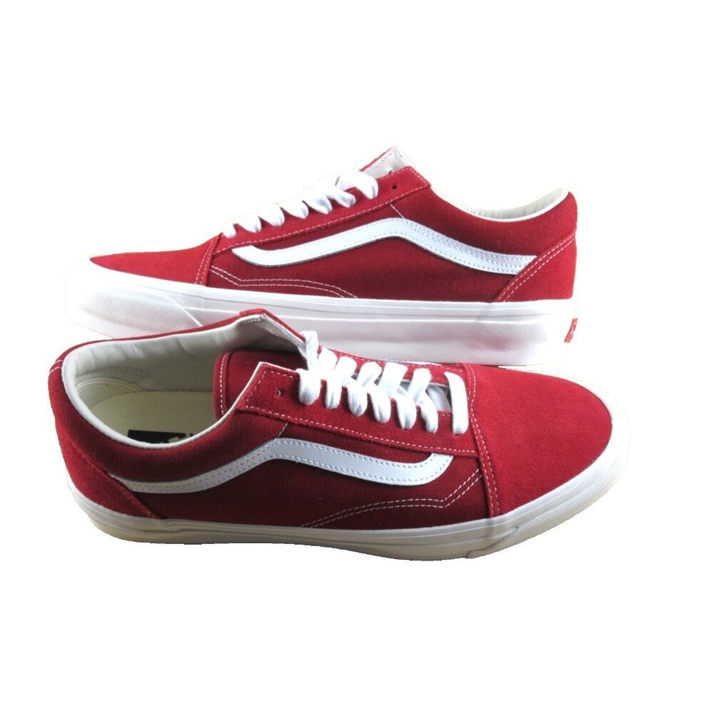 Vans Men's Lx Old Skool Suede Double Red White Striped Skate shoes Sizes NIB